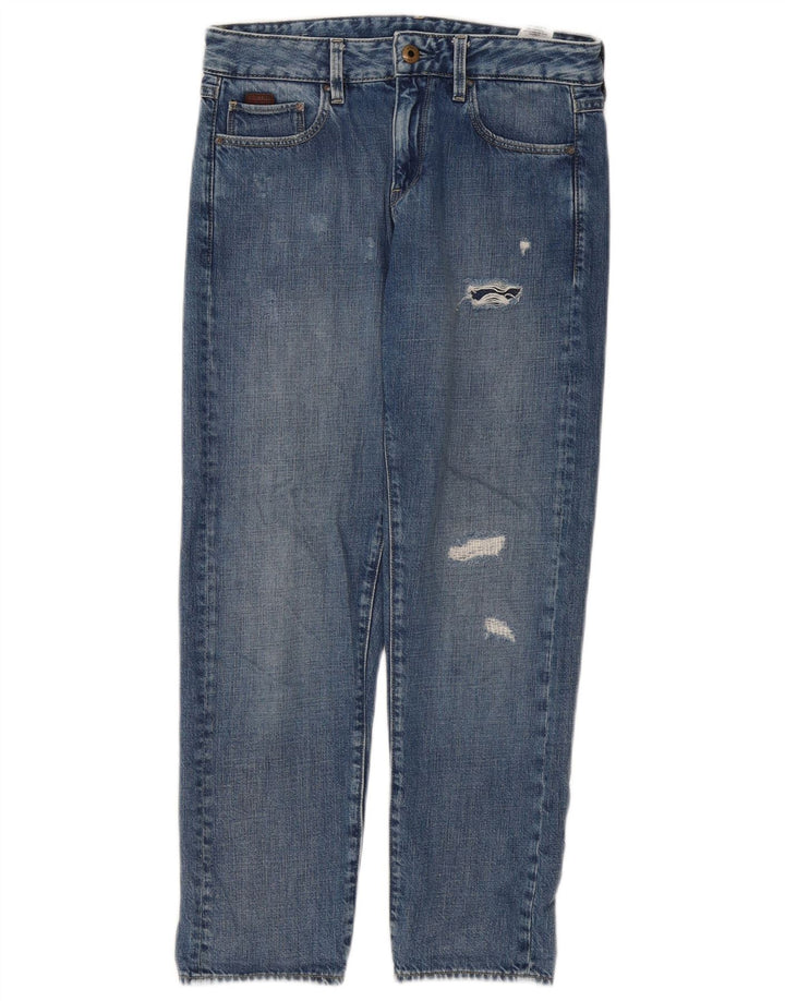 G-Star Blugi Distressed drepte pentru femei W24 L30 Bumbac albastru