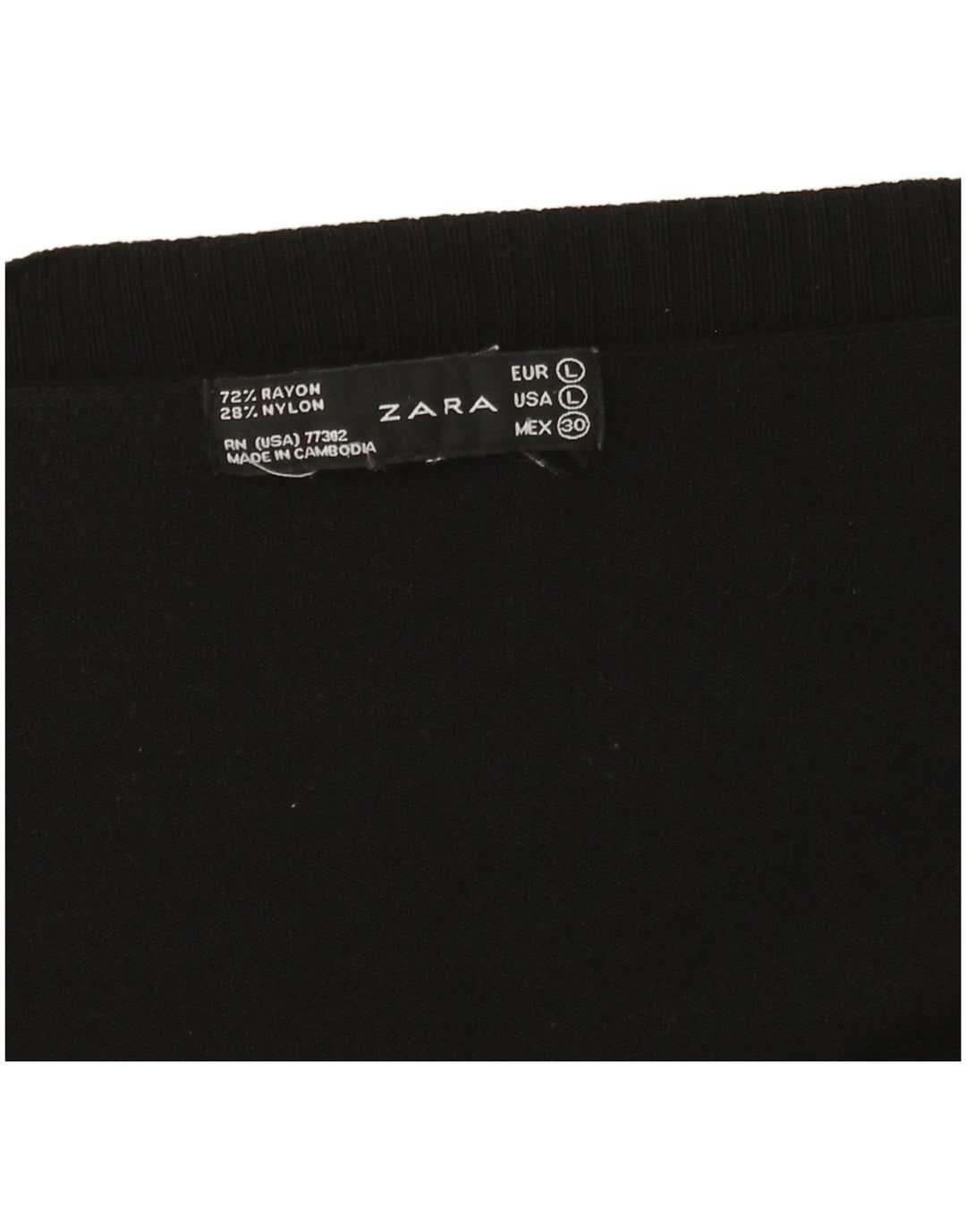 Pulover cardigan deschis pentru femei Zara UK 14, mare, negru, raion