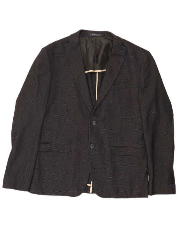 Blazer pentru bărbați Zara cu 2 nasturi EU 54 XL Negru