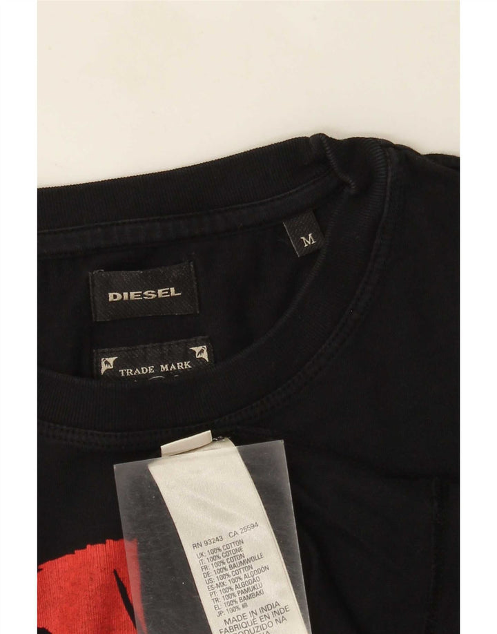 Tricou grafic pentru bărbați Diesel Top Mediu Negru Bumbac