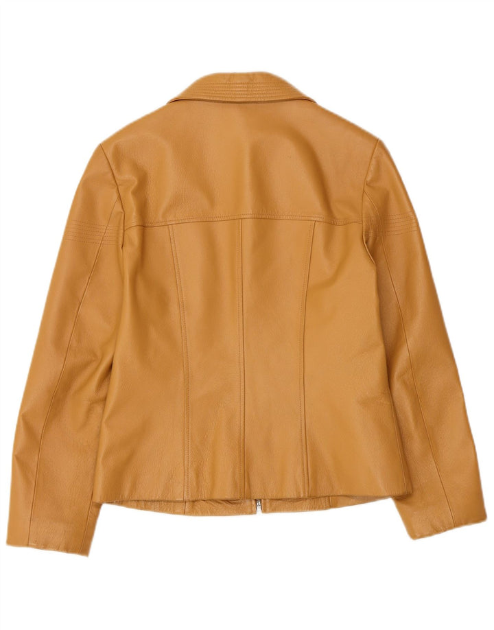TOGETHER Jachetă de piele pentru femei UK 8 Mic din piele bej