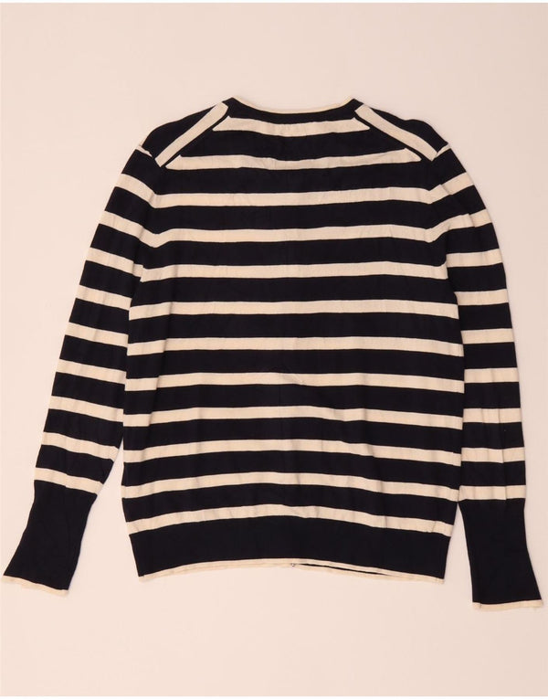 Pulover cardigan pentru femei Zara Marea Britanie 20 2XL Viscoză cu dungi bleumarin