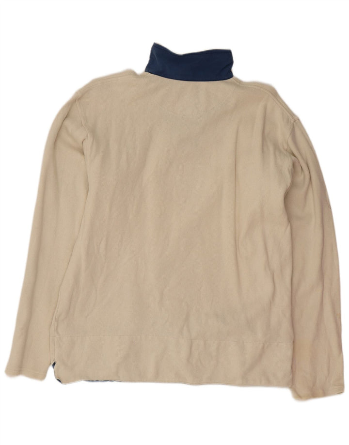 Sergio Tacchini Top cu mânecă lungă, cu fermoar, bumbac, bej mediu