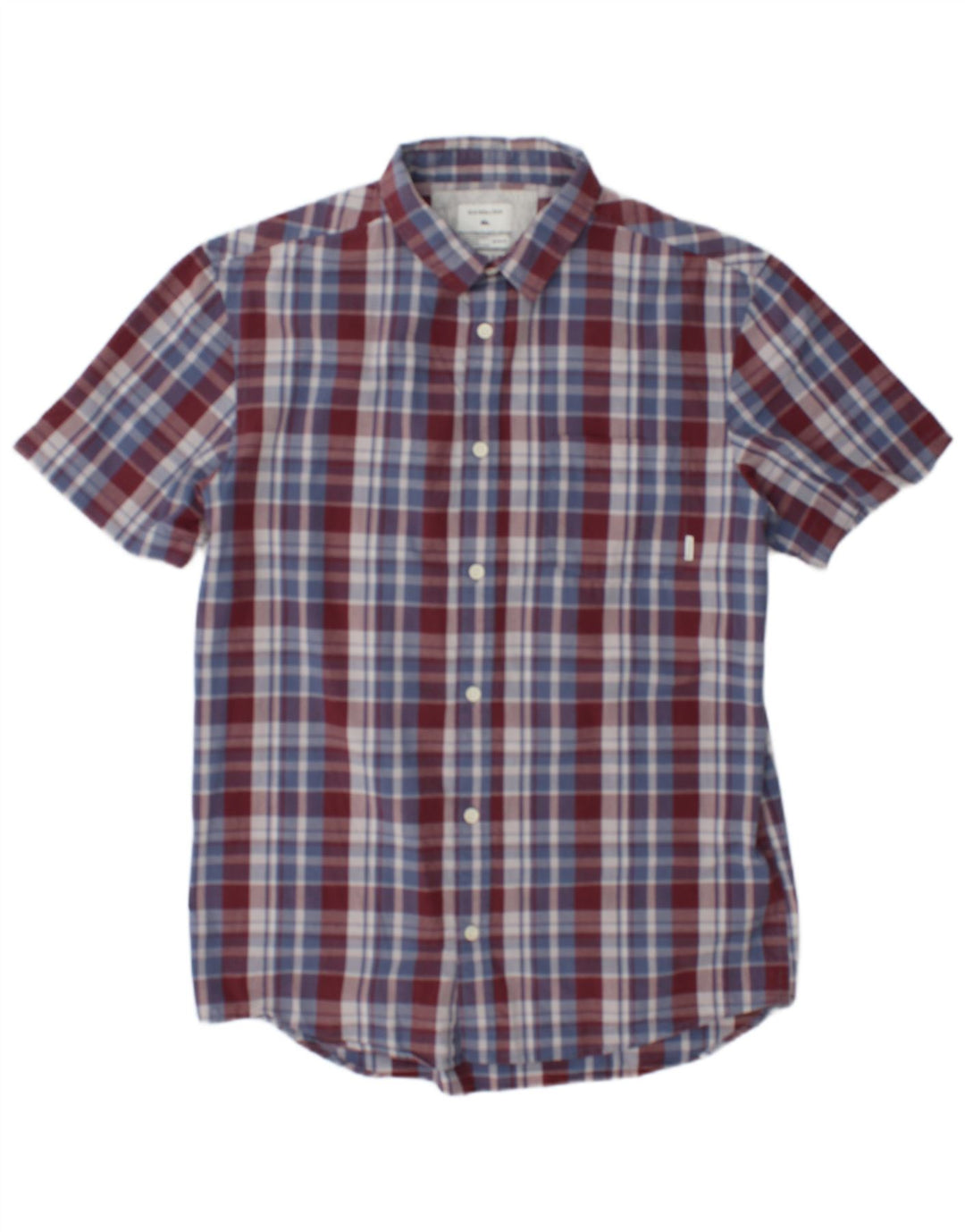 Cămașă cu mânecă scurtă Quiksilver pentru bărbați, bumbac cu carouri multicolore