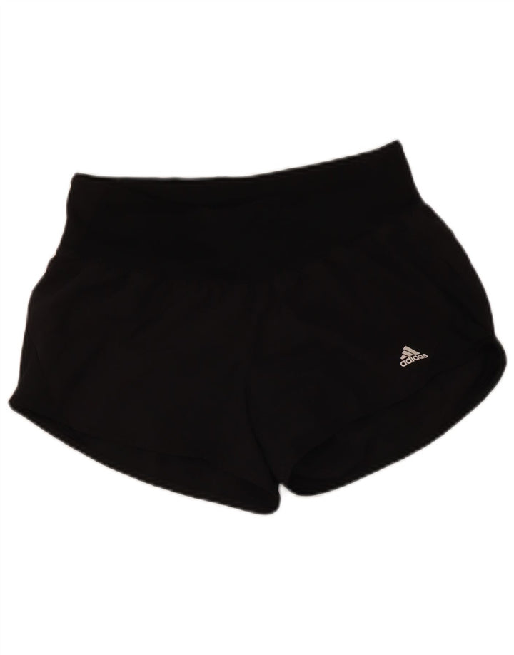 Pantaloni scurți sport Adidas pentru femei UK 10 Small Negru Poliester