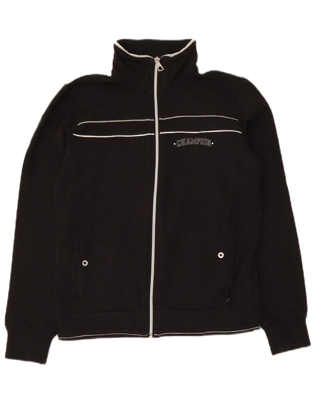 Jachetă de trening pentru femei Champion UK 10 Bumbac negru mic