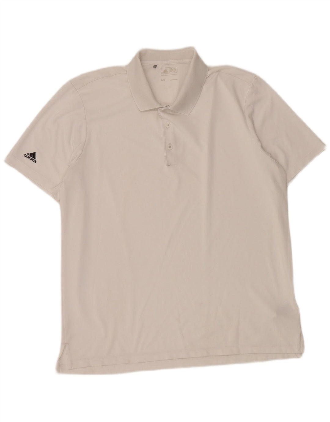 ADIDAS Mens Polo Shirt Large White Polyester