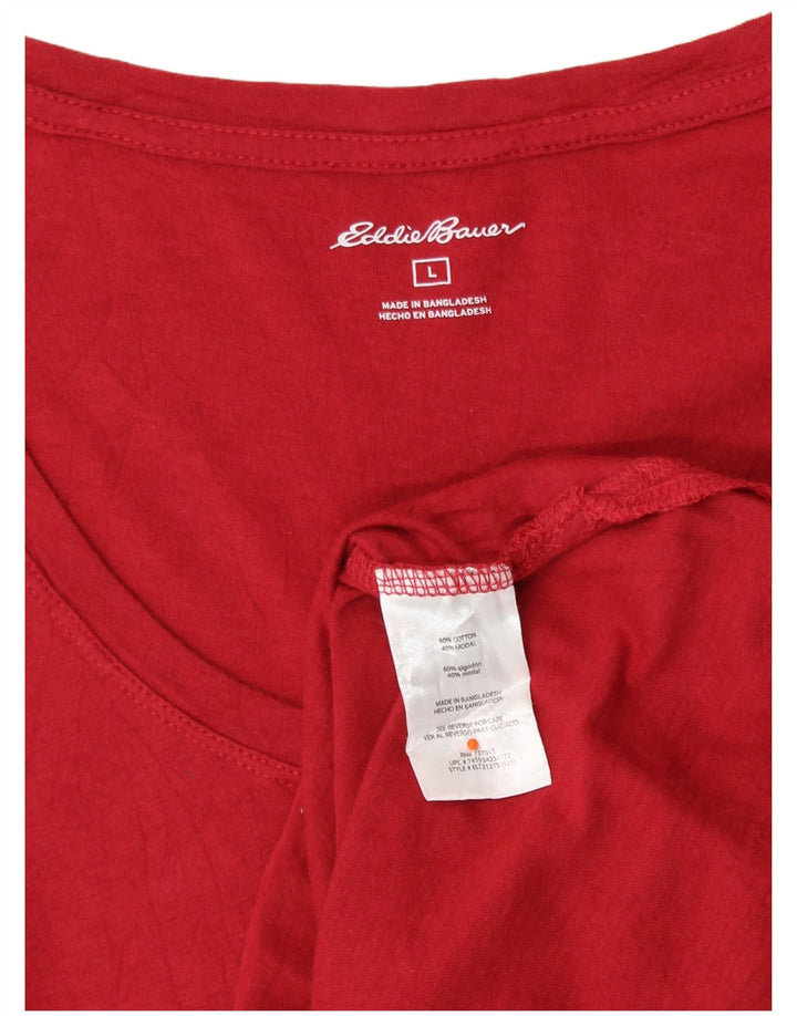 EDDIE BAUER Tricou pentru femei Top UK 16 Large Red