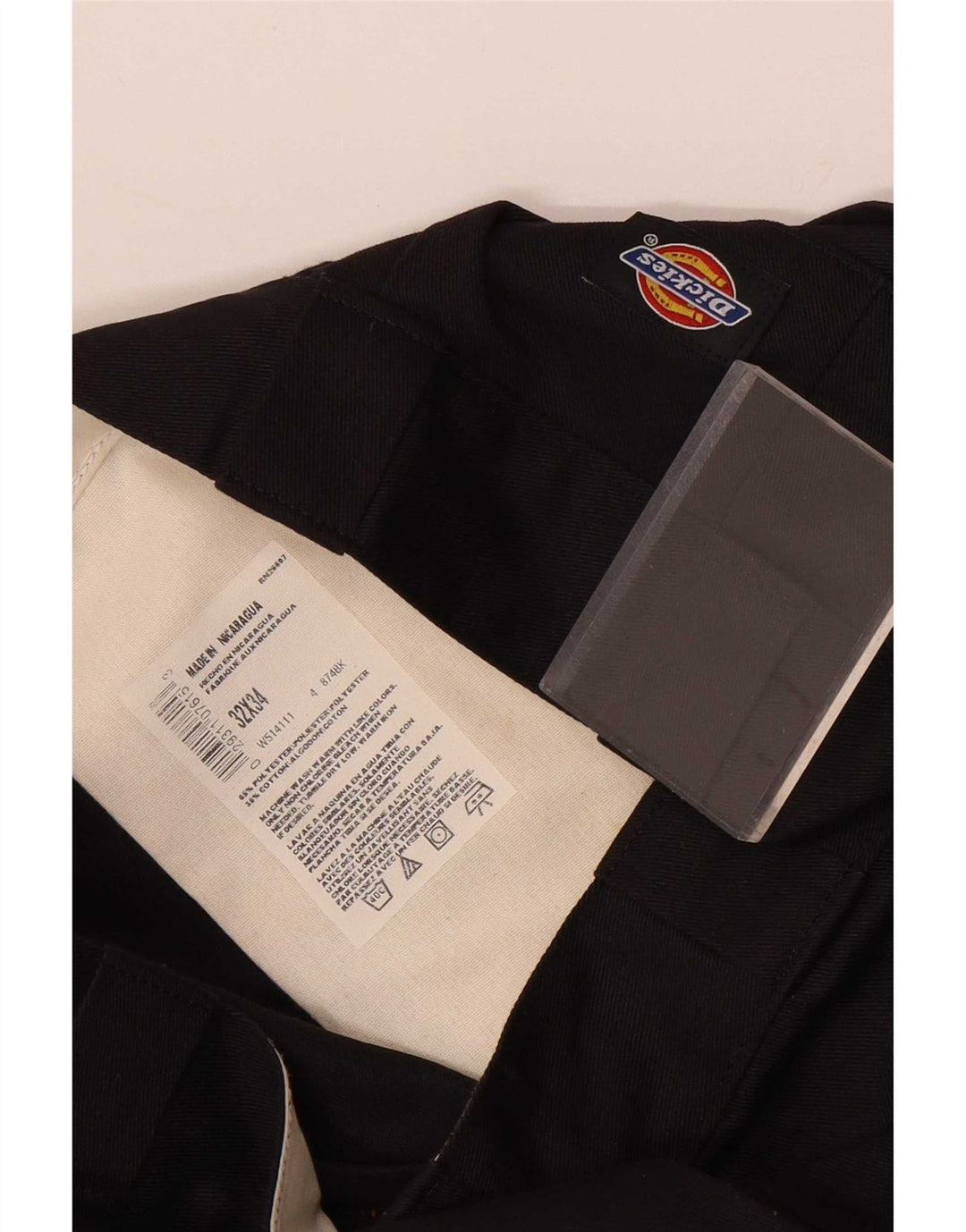 Pantaloni chino drepți pentru bărbați Dickies L32 L34 Poliester negru