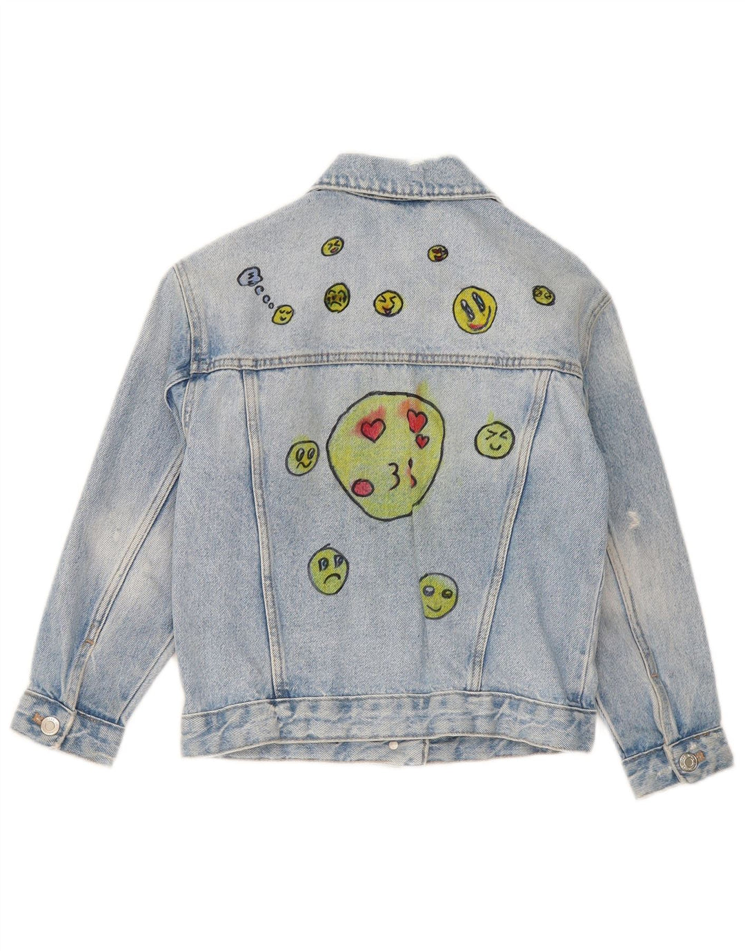 Jachetă Denim Grafică Zara Fete 8-9 Ani Albastru