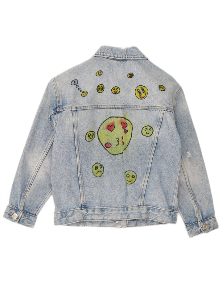 Jachetă Denim Grafică Zara Fete 8-9 Ani Albastru