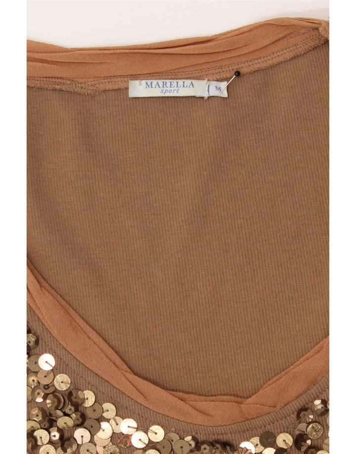 Vest Top pentru femei Marella UK 12 Maro Mediu