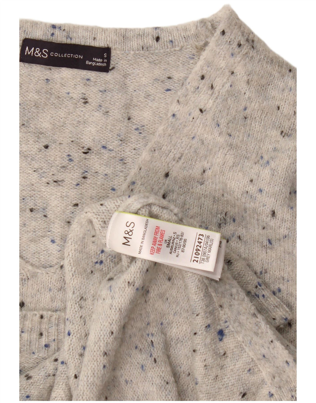 Pulover cu decolteu în V supradimensionat pentru femei UK 10 mic