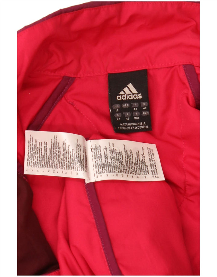 Jachetă căptușită pentru femei Adidas, UK 16, mare, bordeaux, poliester