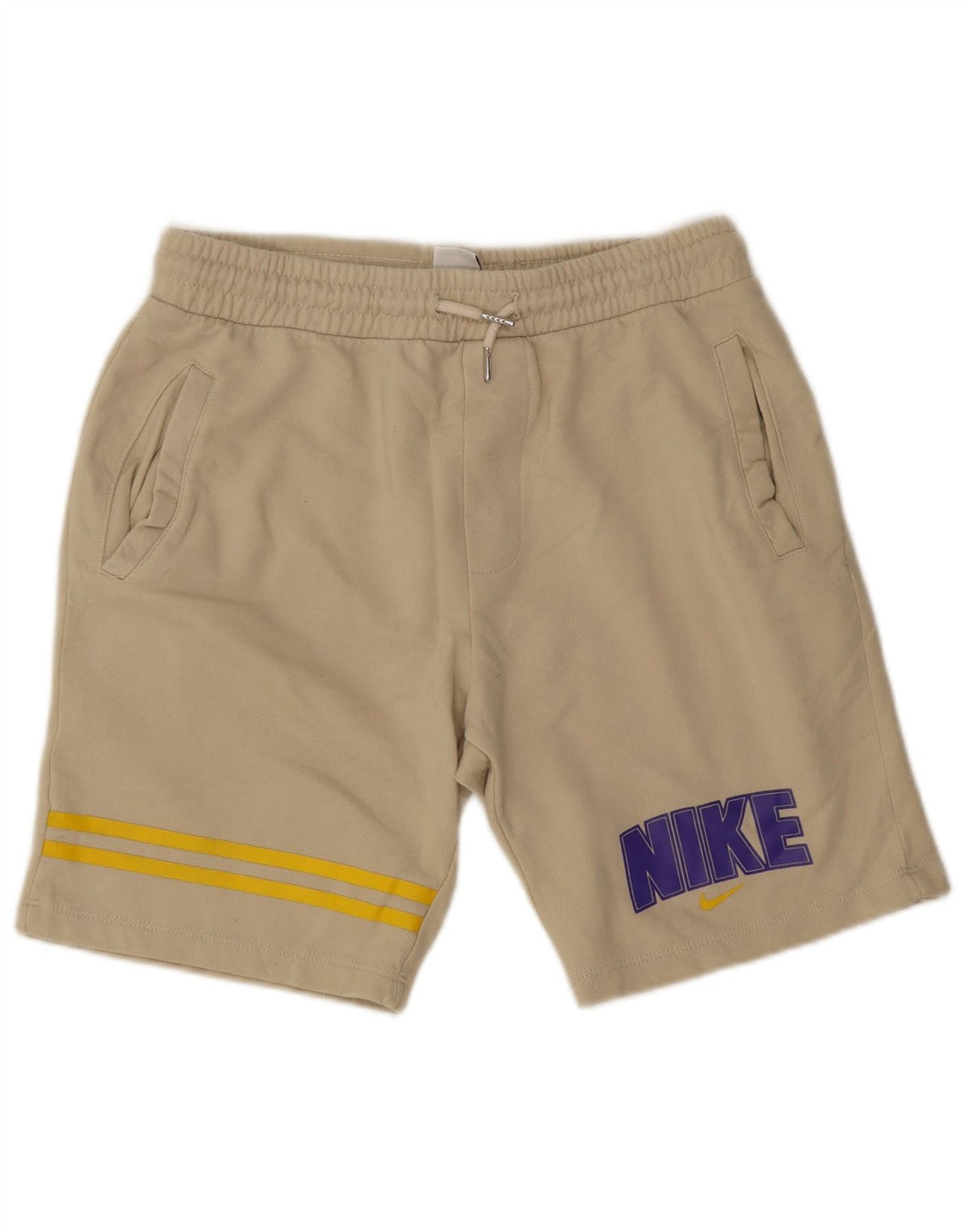 Pantaloni scurți sport grafic Nike pentru bărbați, mari, bej