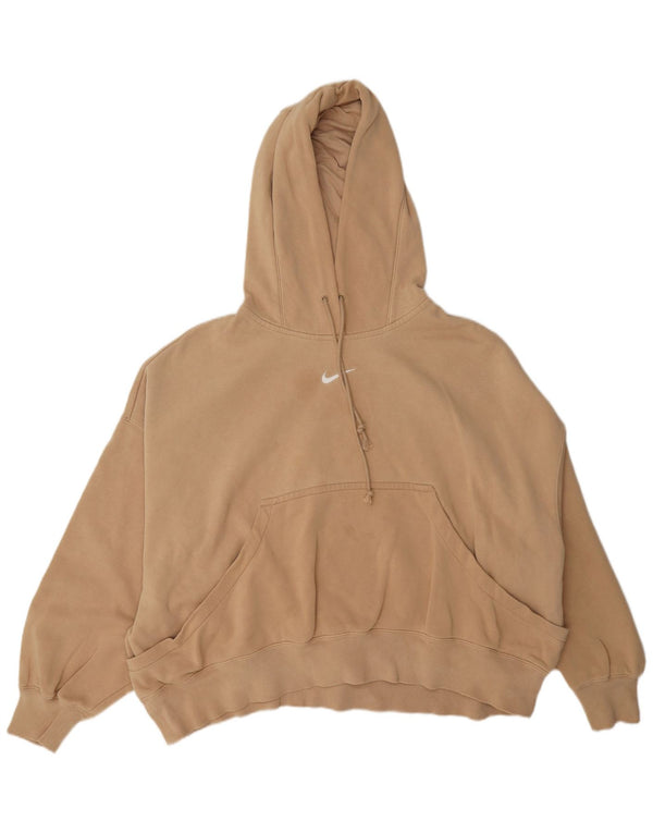 Jumper Nike Crop Oversized Hoodie pentru femei UK 16 mare, bej, bumbac