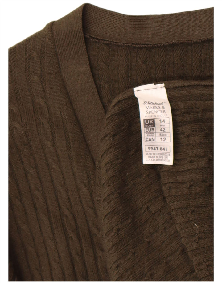 Marks & Spencer Pulover Cardigan St. Michael pentru femei UK 14 Large Khaki