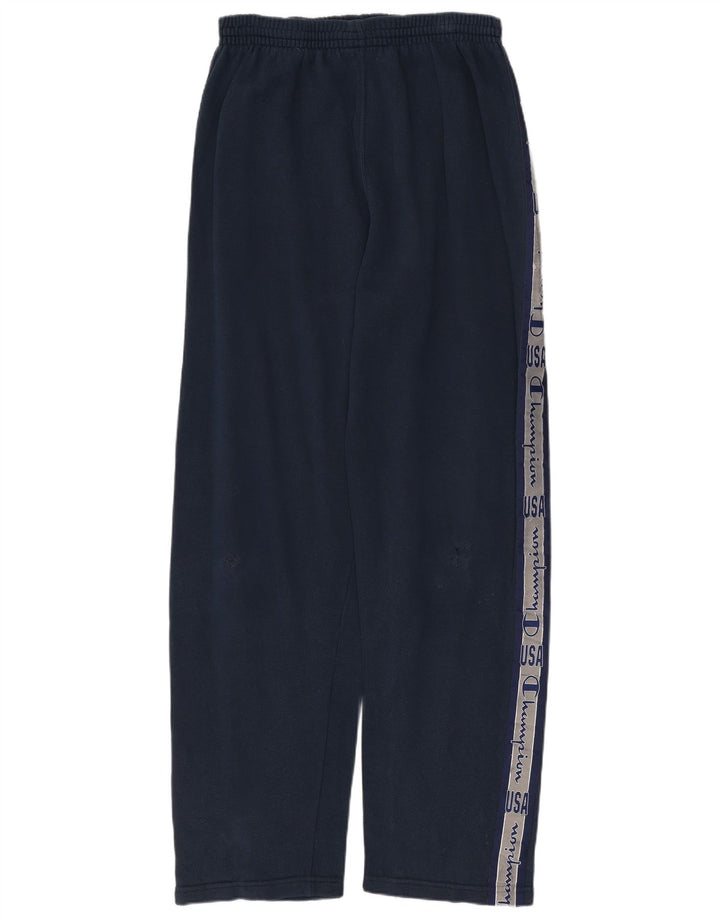 Pantaloni de trening grafic pentru bărbați CHAMPION, bumbac mediu albastru bleumarin