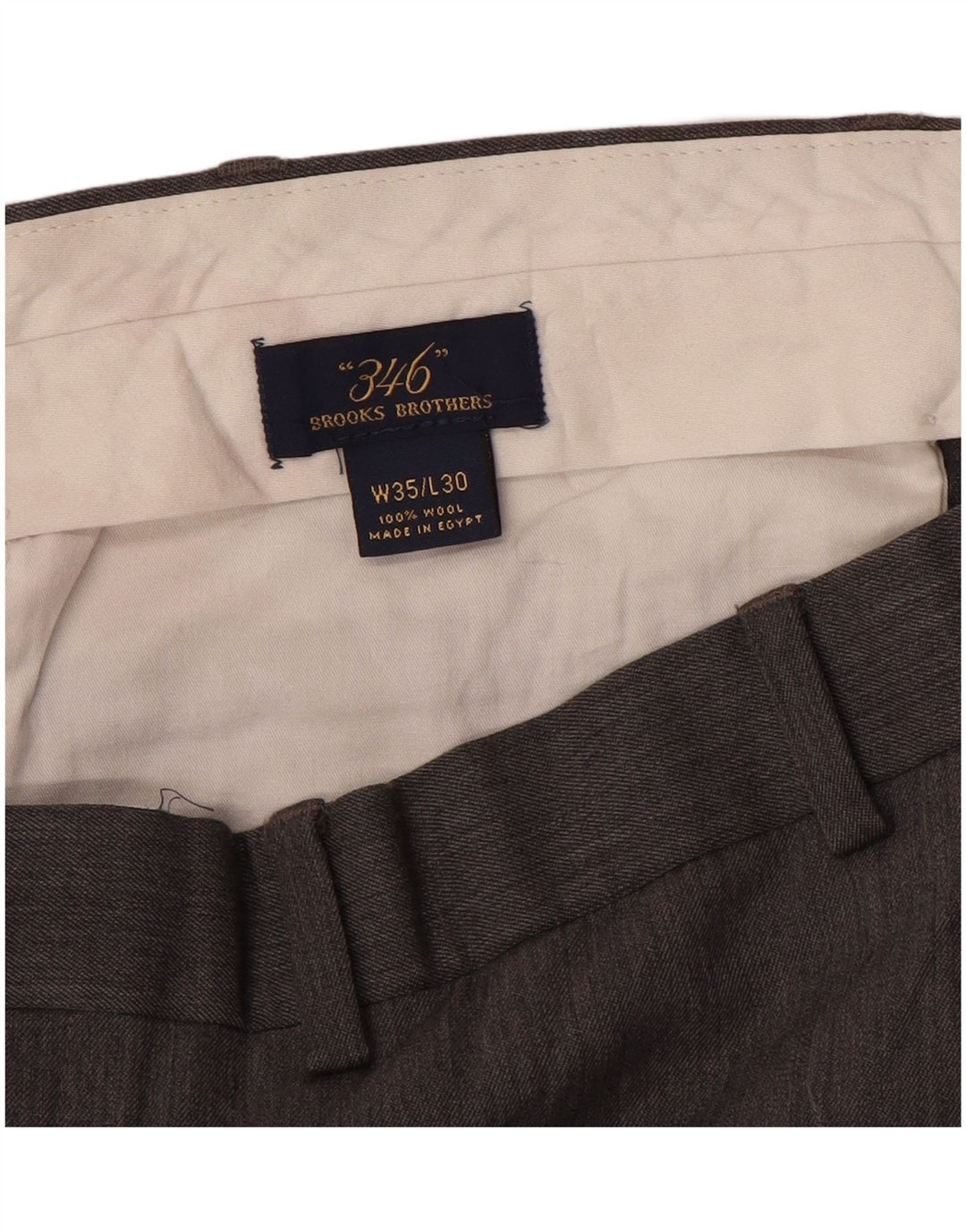 BROOKS BROTHERS Pantaloni de costum 346 drepti pentru bărbați L35 L30 Lână gri