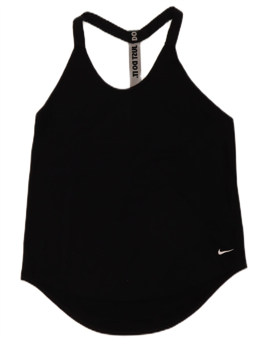 Top cu vestă grafică Nike Dri Fit pentru femei UK 12 Poliester mediu negru