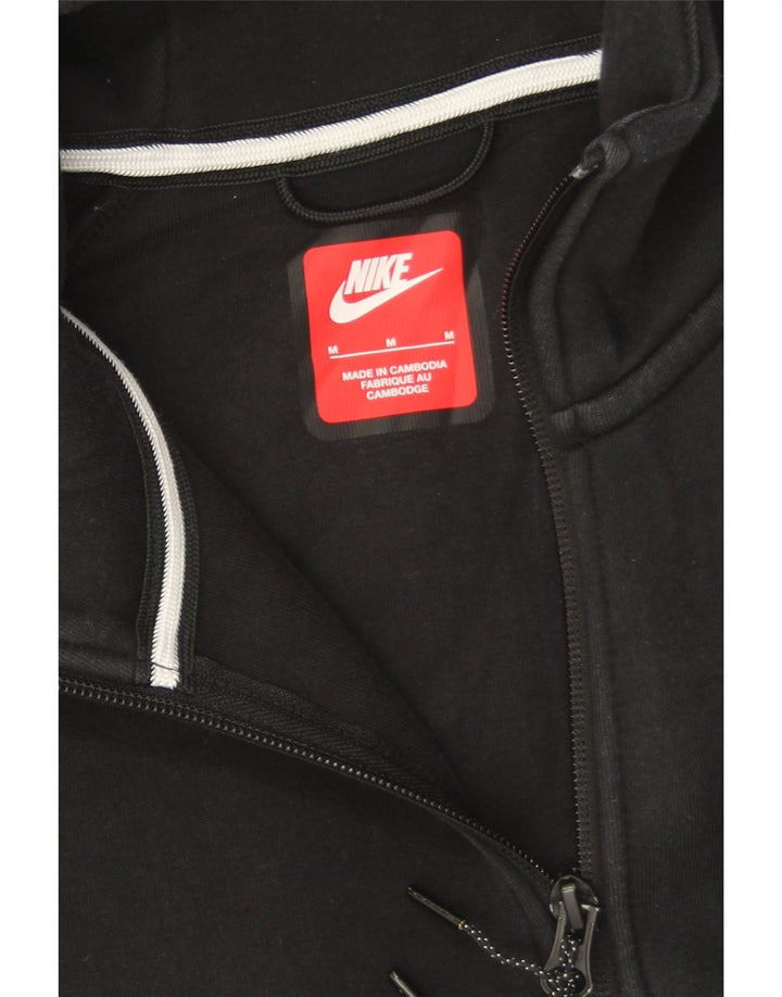 Pulover Nike pentru bărbați, cu fermoar, bumbac mediu negru