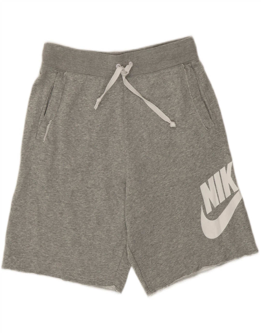 Pantaloni scurți sport grafic Nike pentru bărbați, bumbac, gri mici