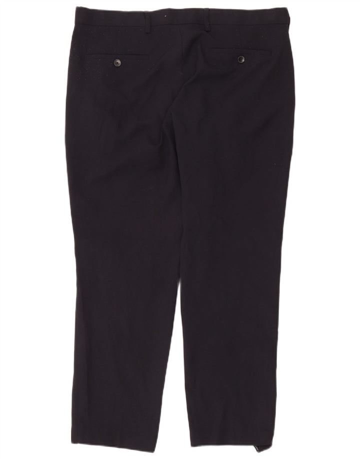 Pantaloni chino pentru bărbați Marks & Spencer, cu ajustare normală, L36 L27, poliester bleumarin