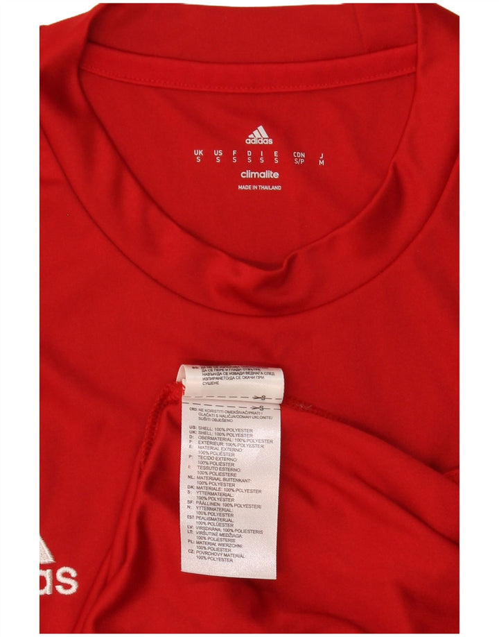 Tricou Adidas Climalite pentru bărbați Top mic poliester roșu