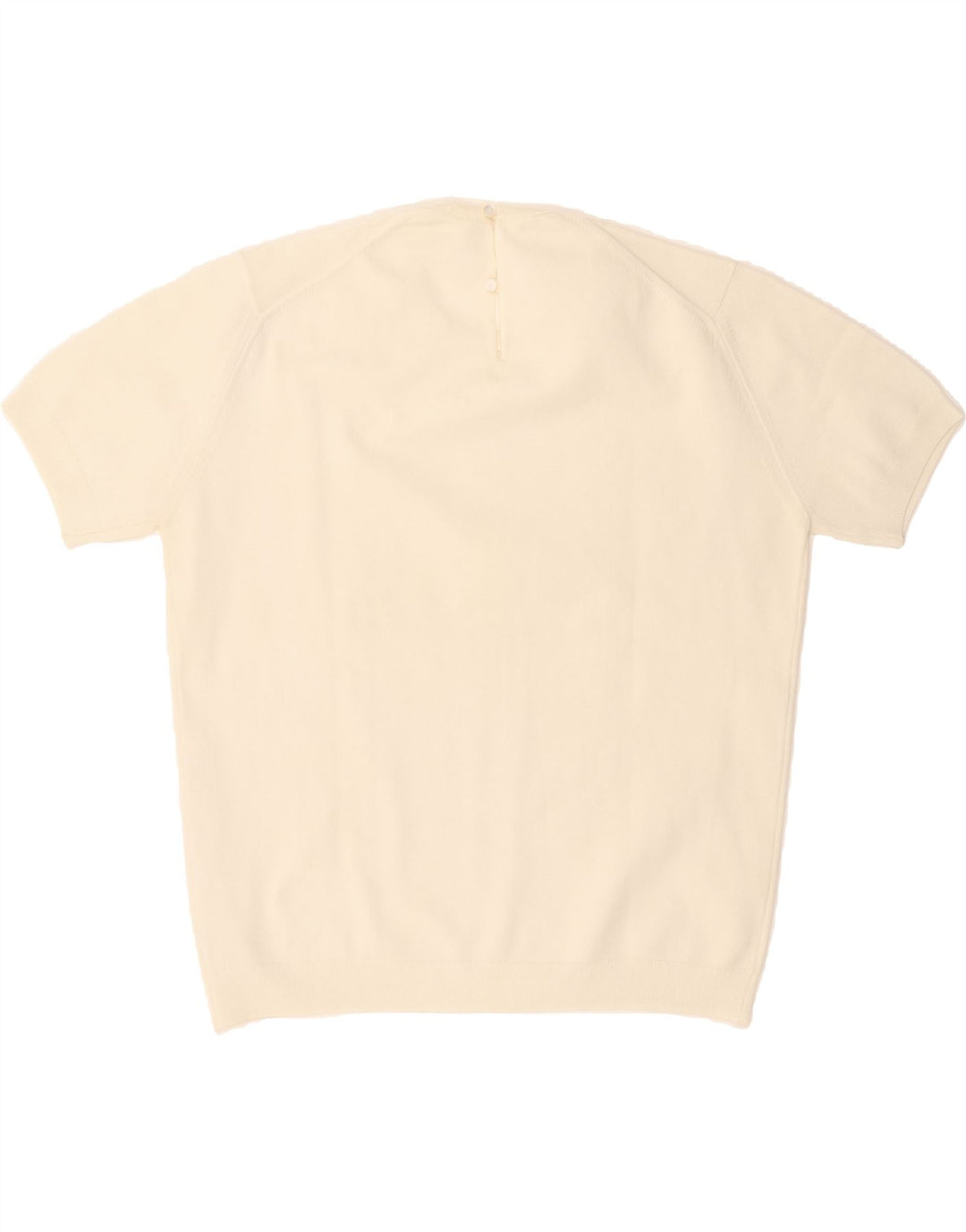 VINTAGE Womens Blouse Top UK 16 Large Off White Polyester Vintage Vintage and Second-Hand Vintage from Messina Hembry 