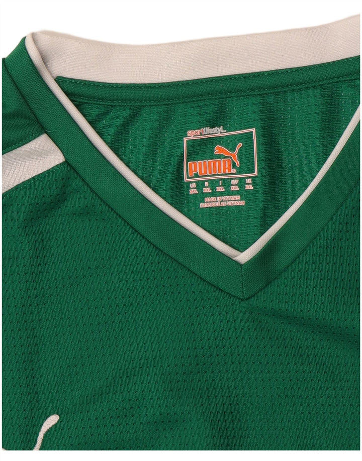Tricou pentru bărbați Puma Top 2XL verde Colorblock