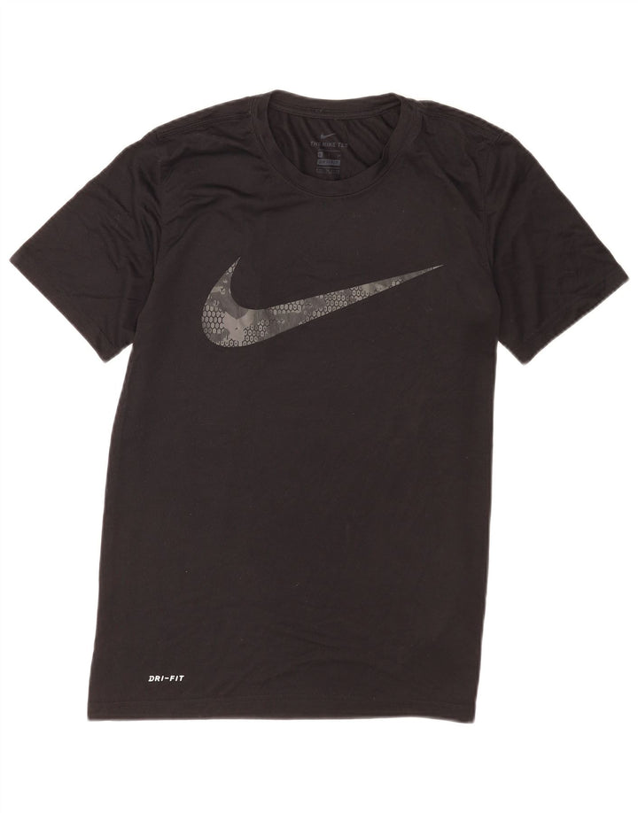 Tricou grafic Nike Dri Fit pentru bărbați Top mic poliester negru