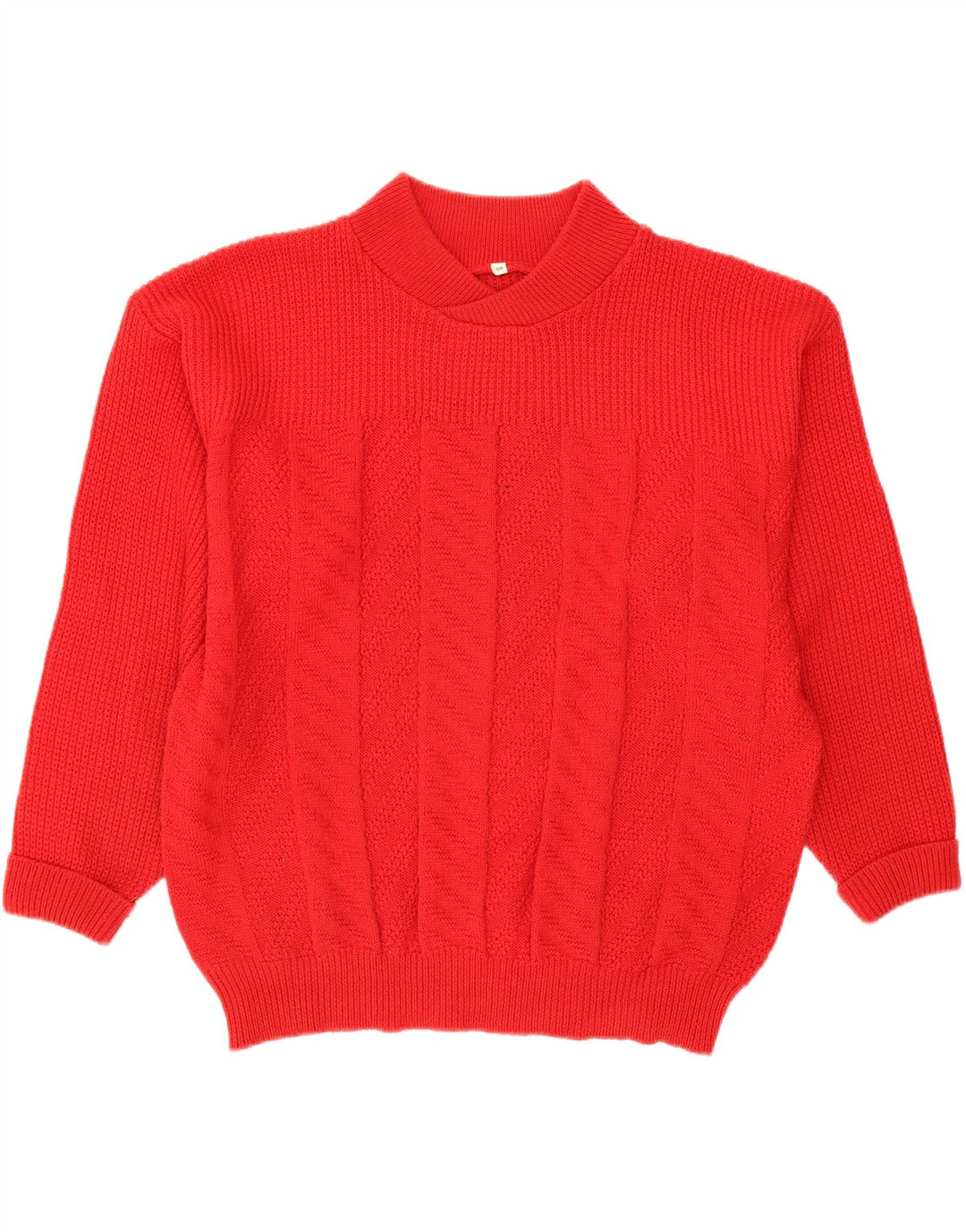 VINTAGE Mens Turtle Neck Jumper Sweater IT 56 XL Red Polyacrylic Vintage Vintage and Second-Hand Vintage from Messina Hembry 
