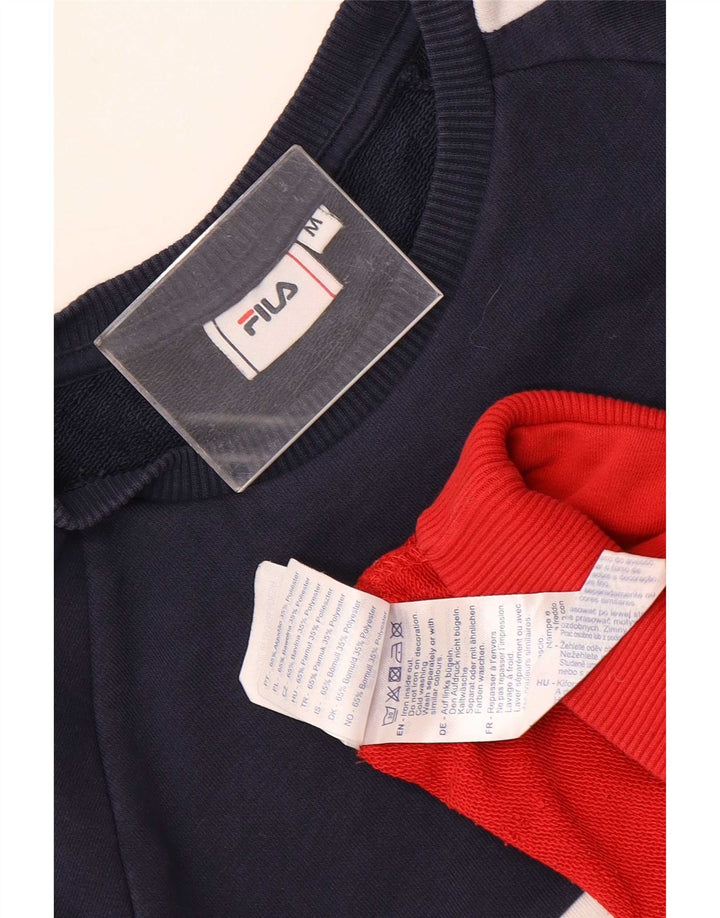 Pulover Fila Bărbați Pulover Mediu Bleumarin Bumbac Colorblock