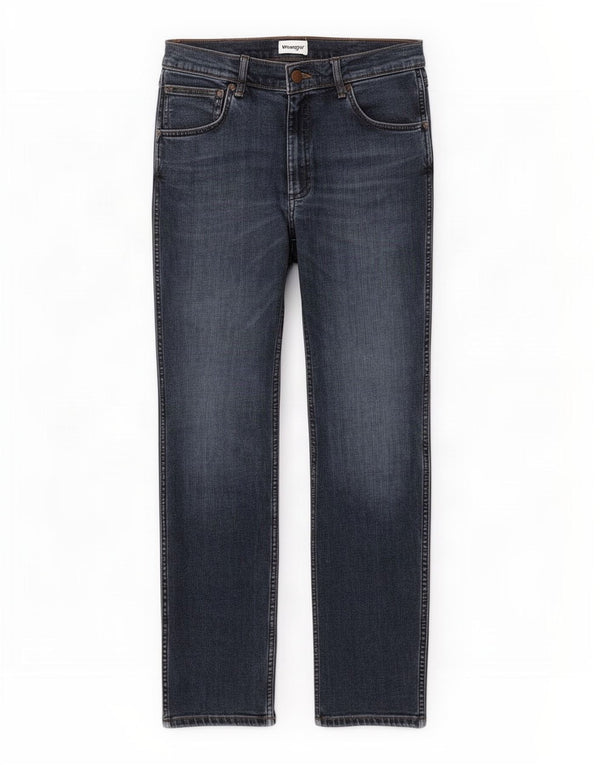 Wrangler Mens Greensboro Straight Jeans W36 L32 Blue Cotton