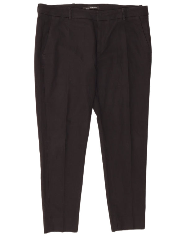 Pantaloni chino slim pentru femei Zara XL W32 L28 Poliester negru