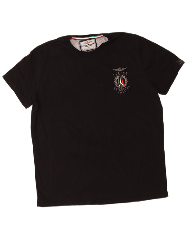 Aeronautica Militare Bărbați Tricou Top 2XL Bumbac Negru
