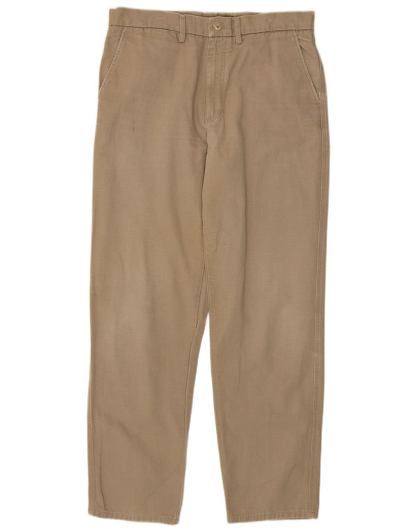 Pantaloni chino drepți pentru bărbați Avirex L34 L32 bumbac bej