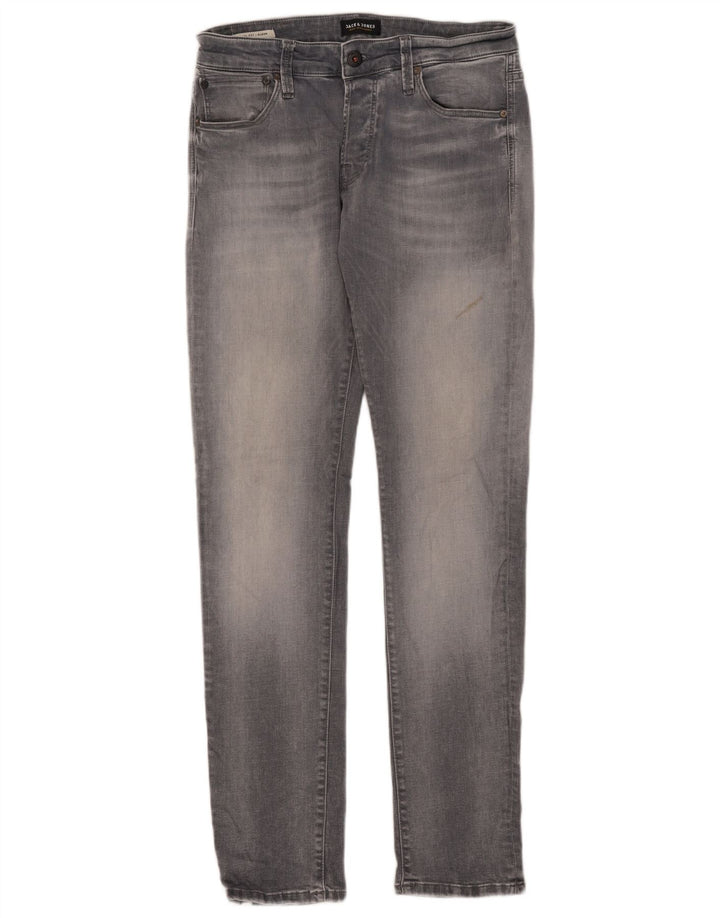 Blugi Jack & Jones GLENN Slim pentru bărbați W33 L34 bumbac gri