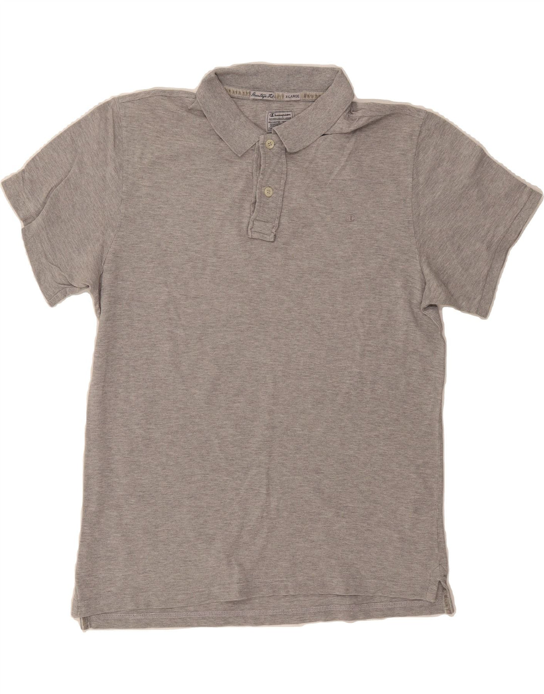 CHAMPION Mens Heritage Fit Polo Shirt XL Grey Vintage Champion and Second-Hand Champion from Messina Hembry 