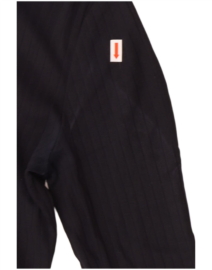 CALVIN KLEIN JEANS Top pentru femei cu mânecă lungă UK 12 Mediu Bleumarin Poliamidă