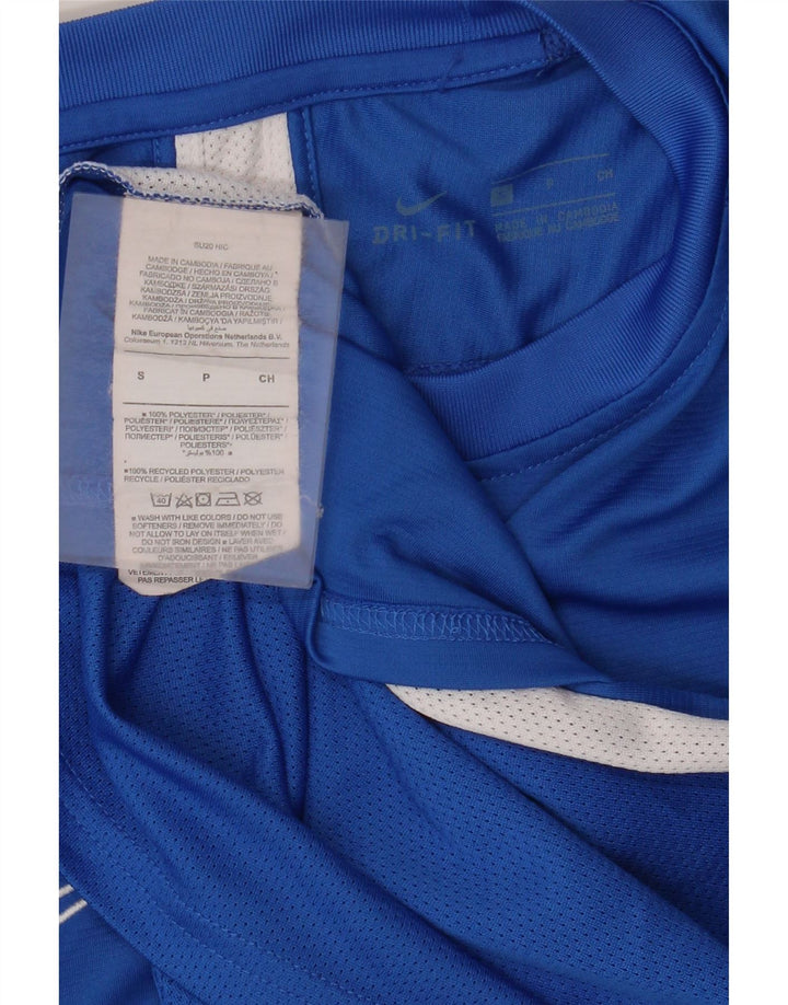 Tricou pentru bărbați Nike Dri Fit Top mic, albastru, poliester color bloc