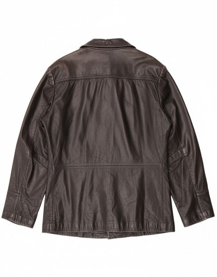 VINTAGE Mens Leather Jacket UK 38 Medium Black Vintage Vintage and Second-Hand Vintage from Messina Hembry 