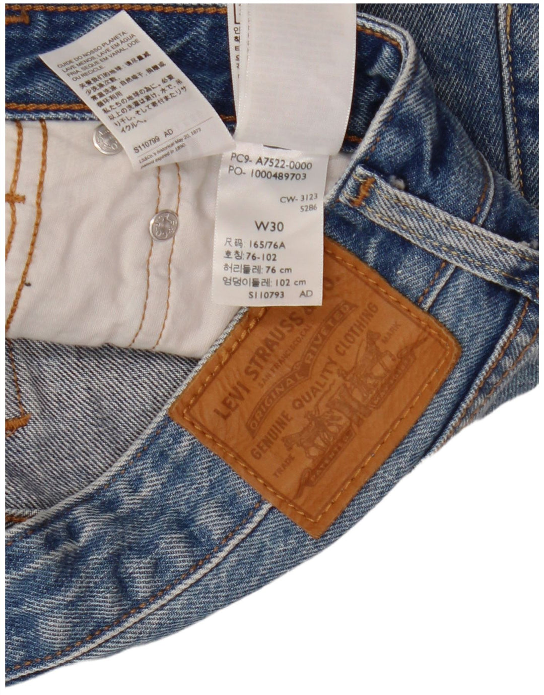 Fusta Mini Denim Levi's W30 Bumbac Albastru Mediu