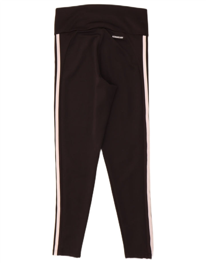 ADIDAS Womens Aeroready Leggings UK 8/10 Small  Black Polyester