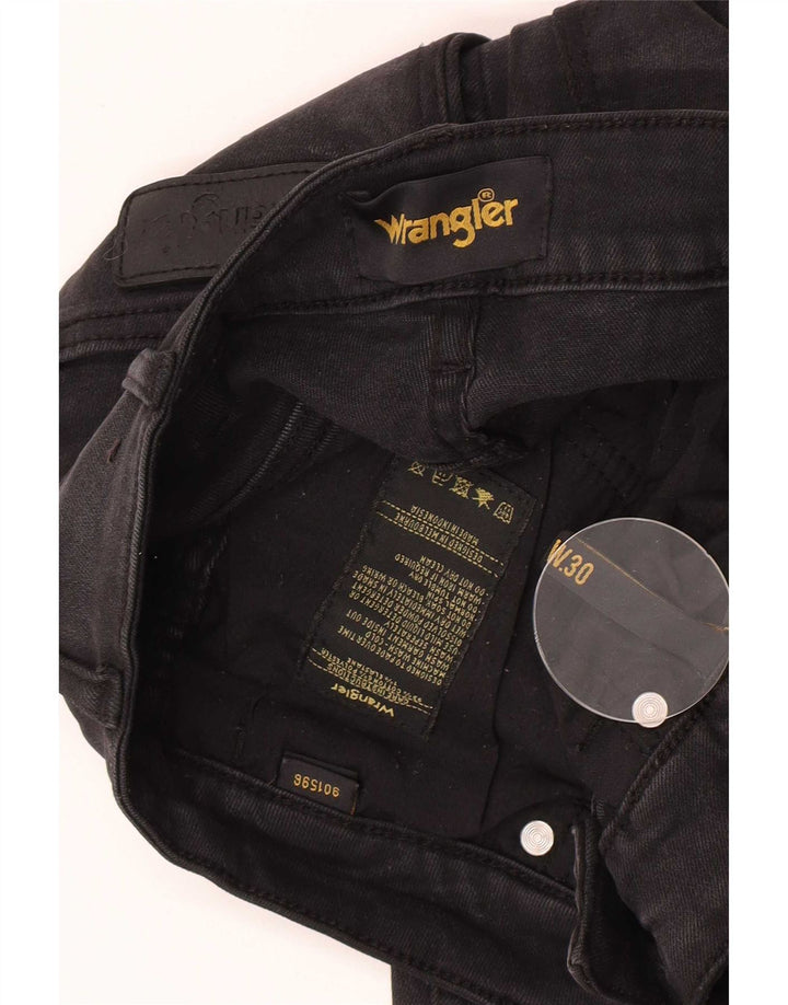 Blugi slim pentru femei Wrangler Distressed W30 L26 bumbac negru