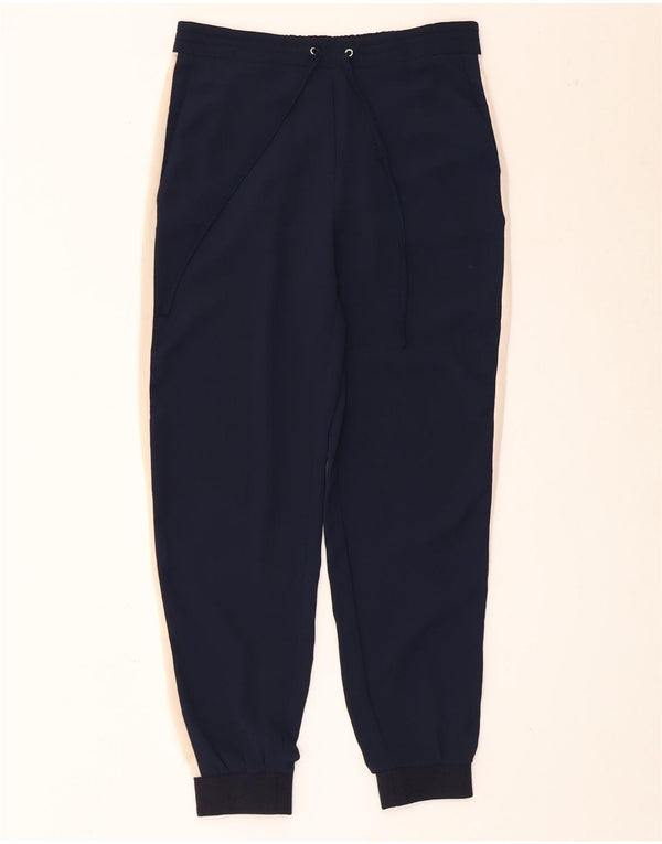 Pantaloni de trening Zara Femei Joggeri UK 6 XS Bleumarin Colorblock