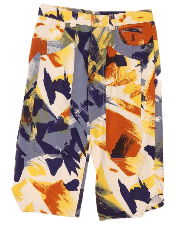 Bermude pentru damă Jeckerson W33 Medium, multicolor, din bumbac Tie Dye