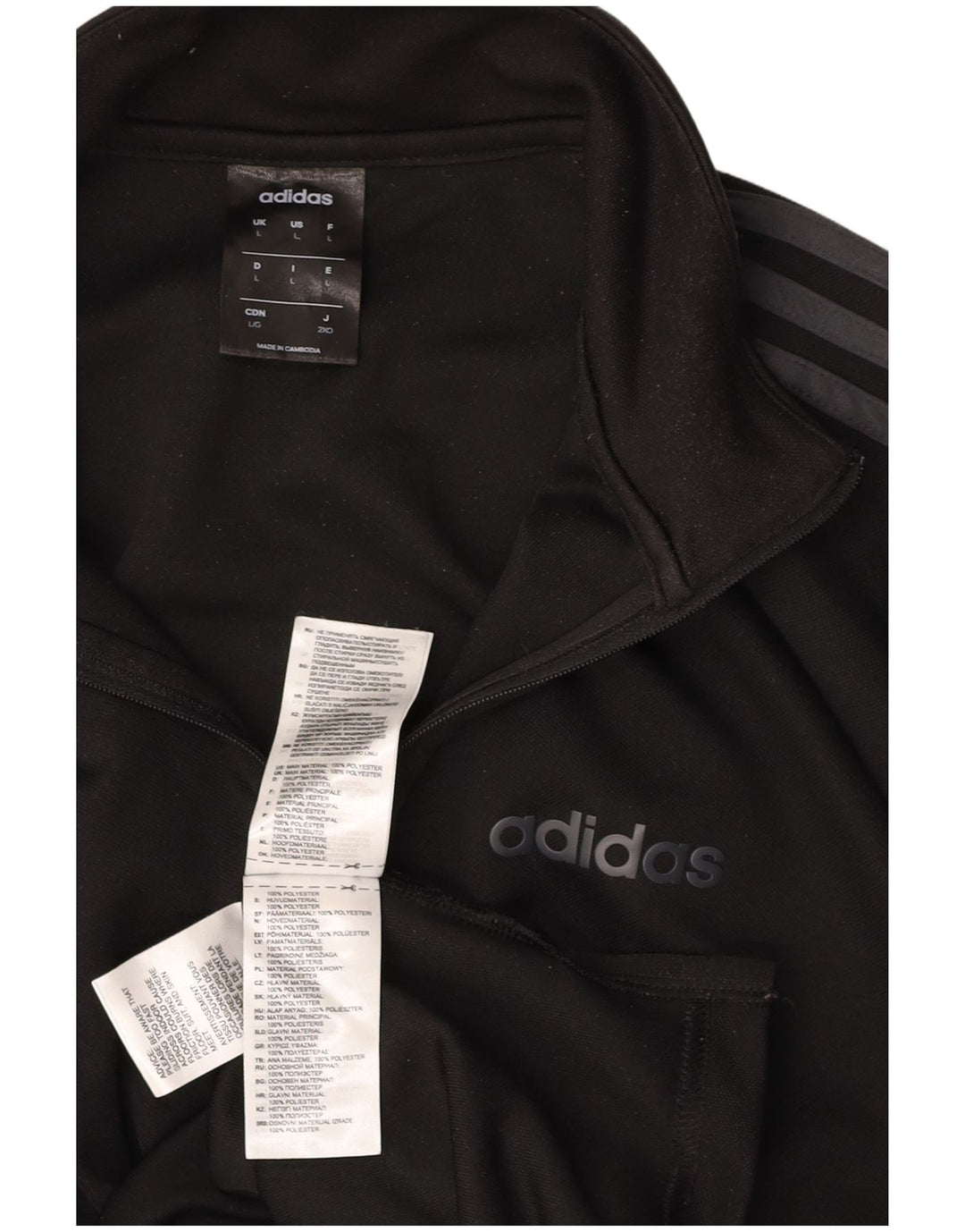 ADIDAS pentru bărbați Climalite Zip Neck Pullover Trening Top Large Black