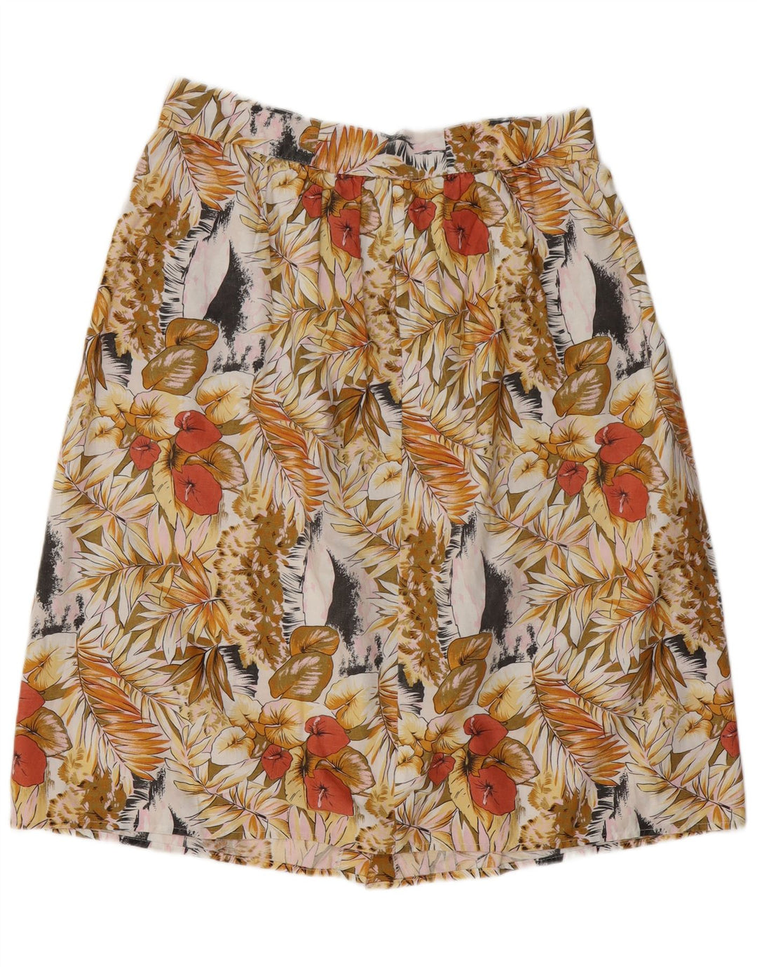 Fusta A-Line pentru femei VINTAGE W34 mare, multicoloră, florală