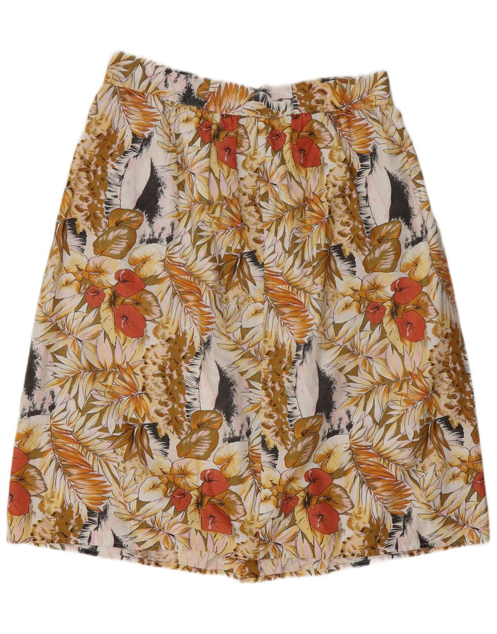 Fusta A-Line pentru femei VINTAGE W34 mare, multicoloră, florală